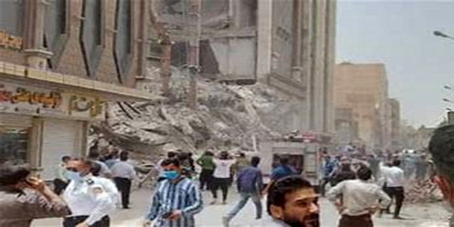  جزئیات جدید از ریزش ساختمان تجاری ۱۰ طبقه در آبادان + فیلم