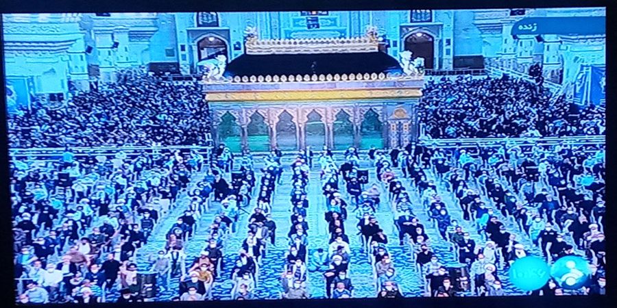 آملی لاریجانی همنشین قالیباف شد/ عکسی از سید حسن خمینی، رئیسی و اژه ای در مراسم رحلت امام خمینی