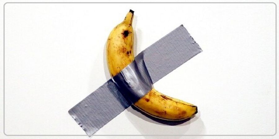 دعوای دو هنرمند بر سر یک موز چسبانده شده به دیوار!