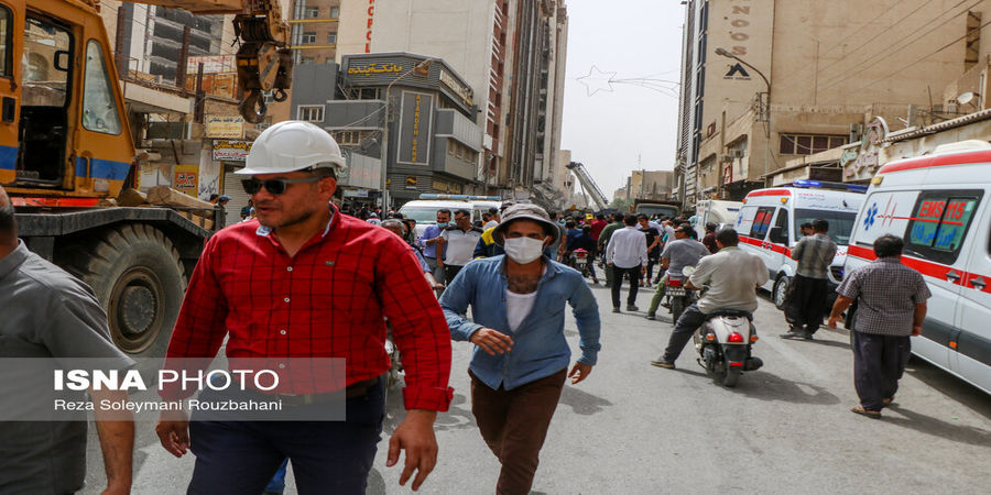 ریزش ساختمان ۱۰ طبقه متروپل  |تصاویر